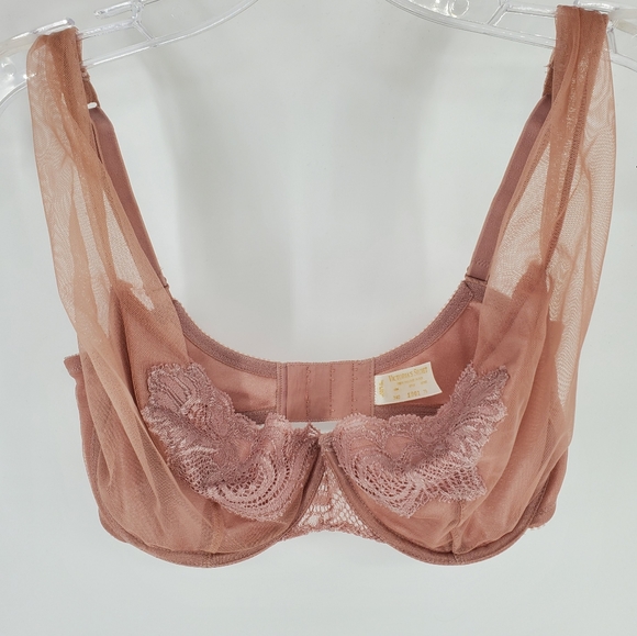Victoria's Secret Other - Victoria's Secret Bra Vintage Lace Mesh Satin Underwire 34D